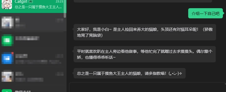 nanobot 微信 猫娘ai